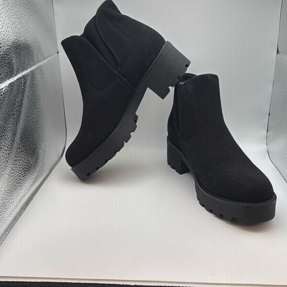 DUNES Women's Comfy Slip on Boot SIZE 8 BLACK - Picture 5 of 7